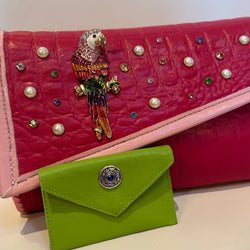 Apple Green Leather Card Case